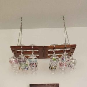 Wooden Stem Glass Holder